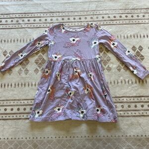 H&M Lavender Graphic Long Sleeve Dress